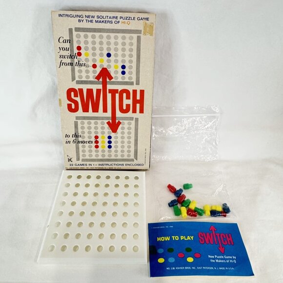 1970 Kohner Bros. Vintage Switch Solitaire Puzzle Game Complete No. 118 U.S.A. - Picture 8 of 13